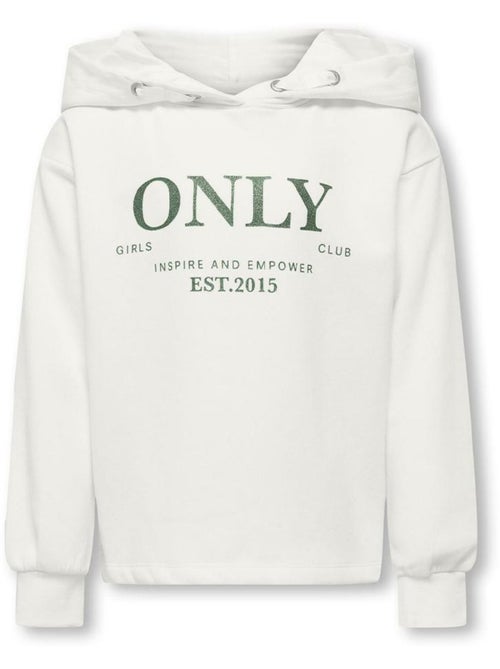 ONLY Wendy Ecru Meisjes Sweatshirt - Kiabi ONLY Wendy Ecru Meisjes Sweatshirt - Kiabi