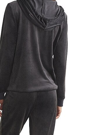 Ontspannende pyjama broek jas met rits capuchon sportp90
