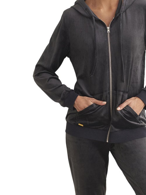 Ontspannende pyjama broek jas met rits capuchon sportp90 - Kiabi