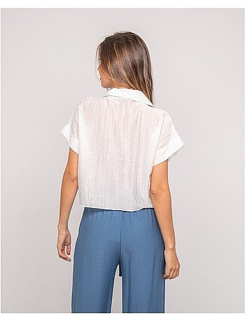 Onyx shirt met korte mouwen van lurex