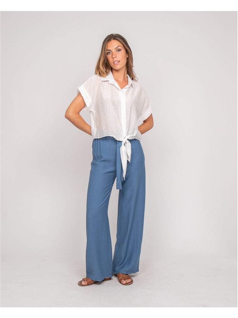 Onyx shirt met korte mouwen van lurex Wit - Kiabi