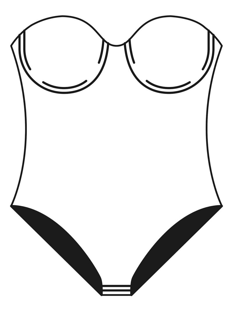 Onzichtbaar voorgevormd bodysuit etna huwelijk Ecru - Kiabi
