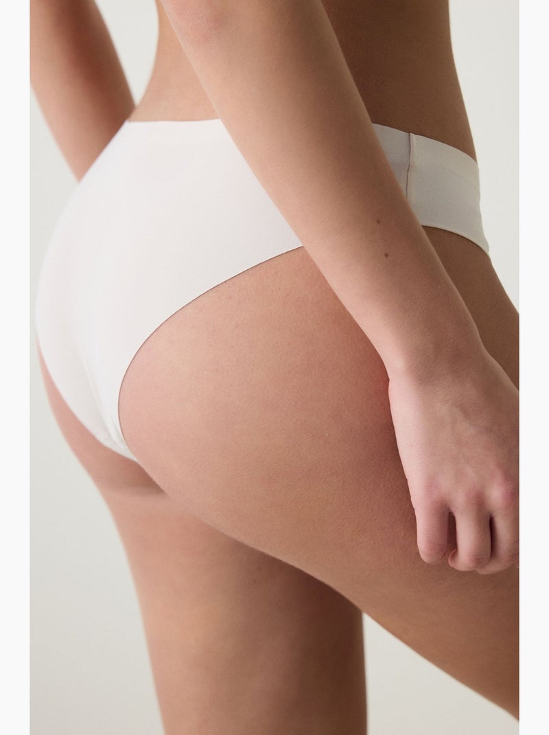 Onzichtbare laser-cut kanten slip penti Wit - Kiabi