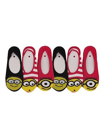 Onzichtbare sokken dames Les Minions set van 6