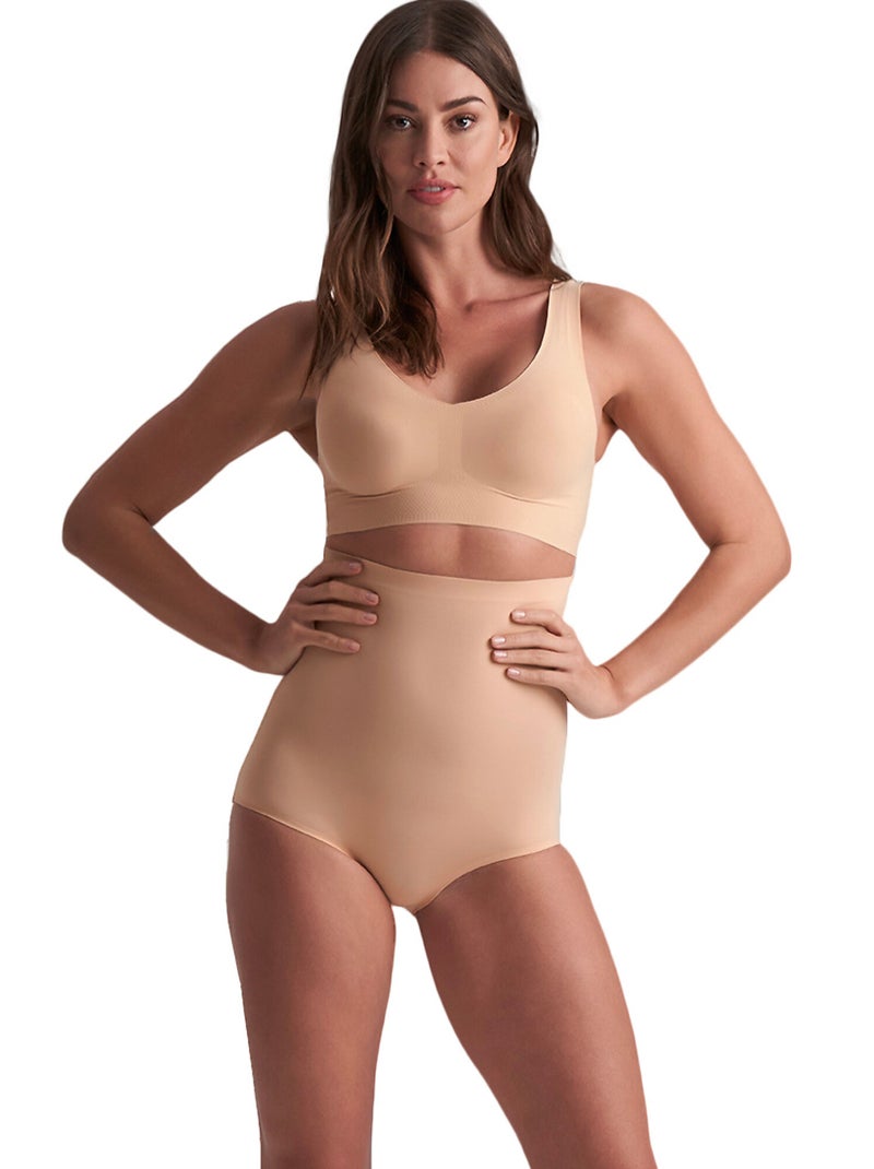 Onzichtbare ultra hoge taille slip Beige - Kiabi