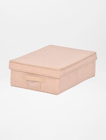 Opbergaccessoire met deksel in bouclé