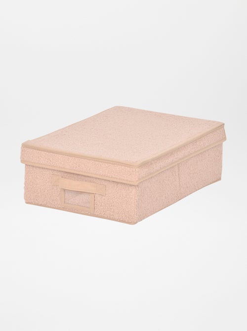 Opbergaccessoire met deksel in bouclé - Kiabi