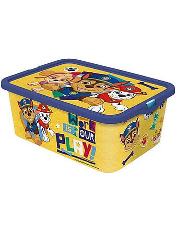 Opbergbox PAW Patrol - 13 L - Geel en blauw - Met geïntegreerd scharnier
