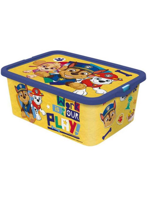 Opbergbox PAW Patrol - 13 L - Geel en blauw - Met geïntegreerd scharnier - Kiabi