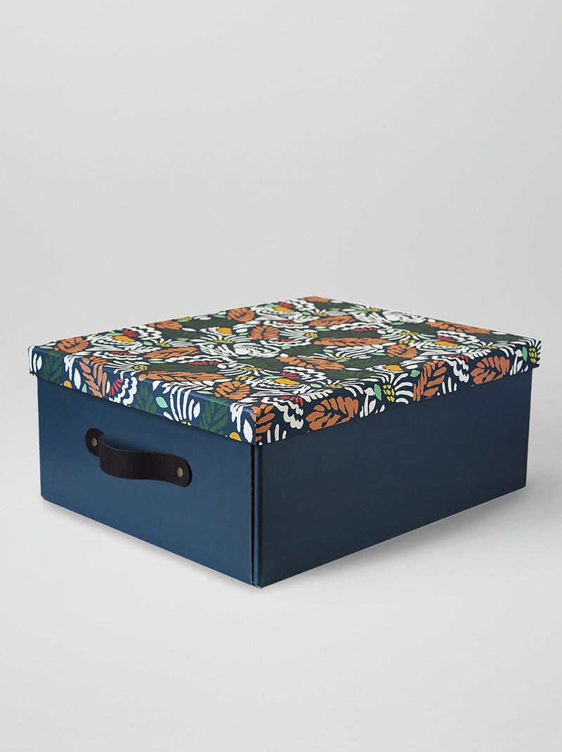 Opbergdoos met bloemenprint BIEGE - Kiabi
