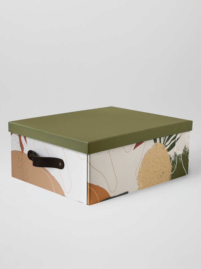 Opbergdoos met deksel khaki - Kiabi