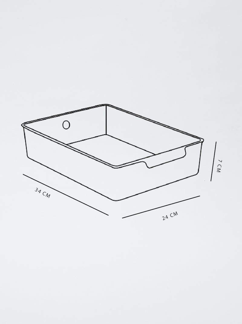 Opbergdoos met handgreep zwart - Kiabi