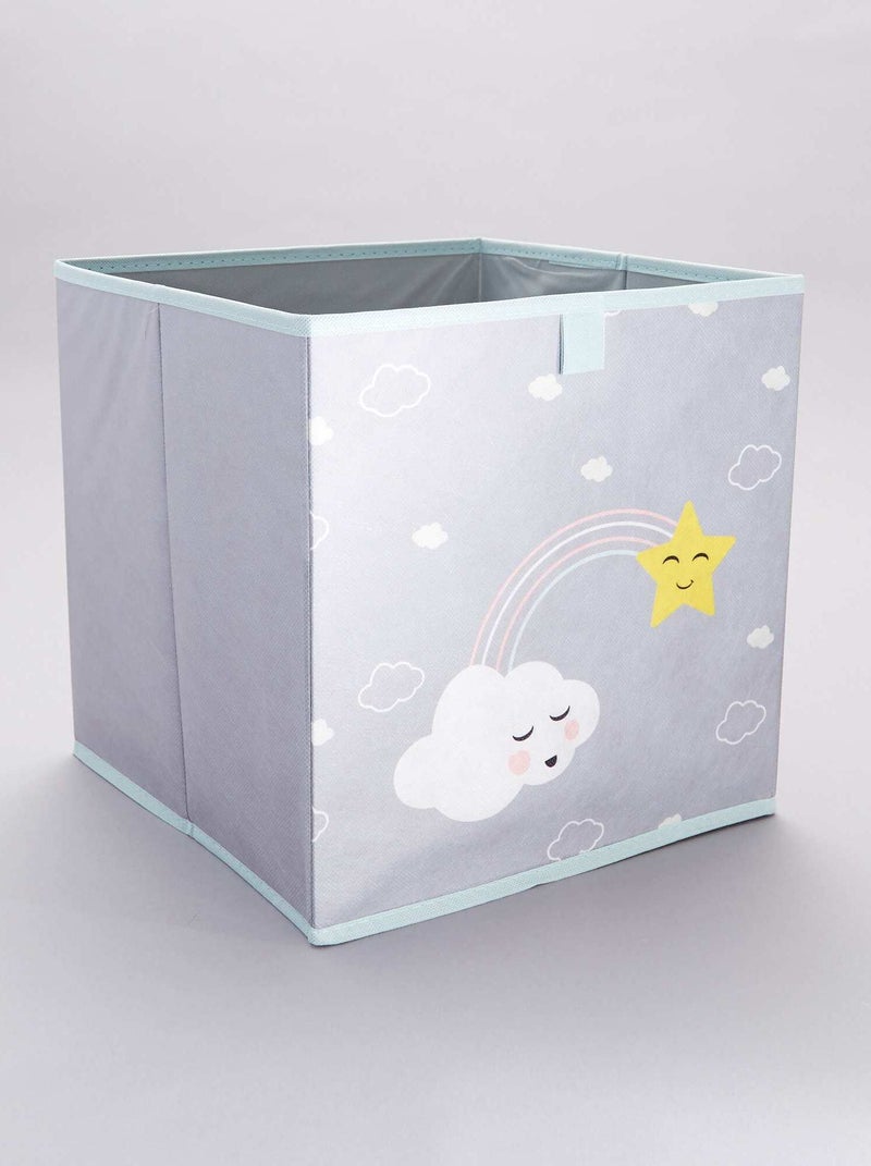 Opbergmandje met regenboog grijs - Kiabi
