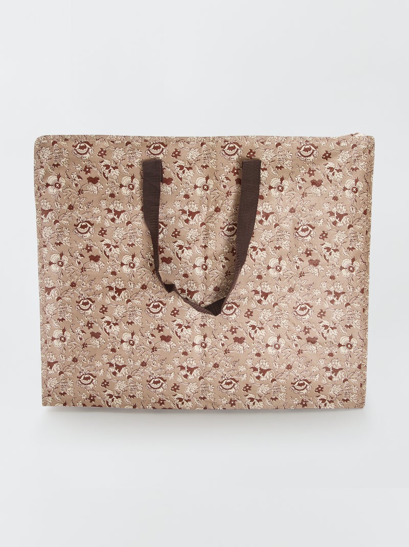 Opbergtas met print Biege - Kiabi
