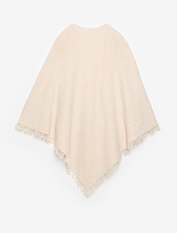Open effen poncho