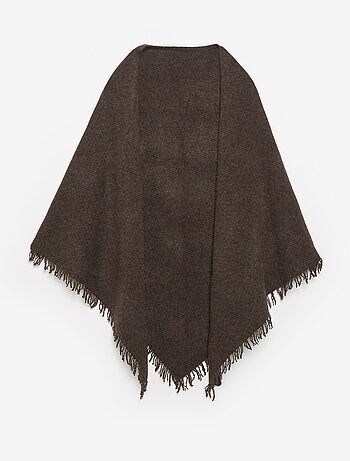 Open effen poncho