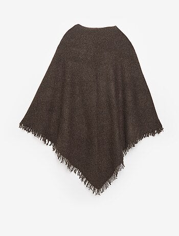 Open effen poncho