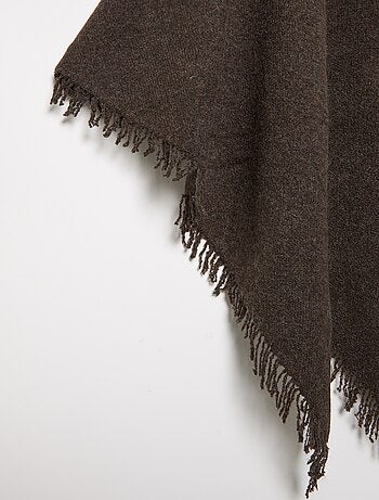 Open effen poncho
