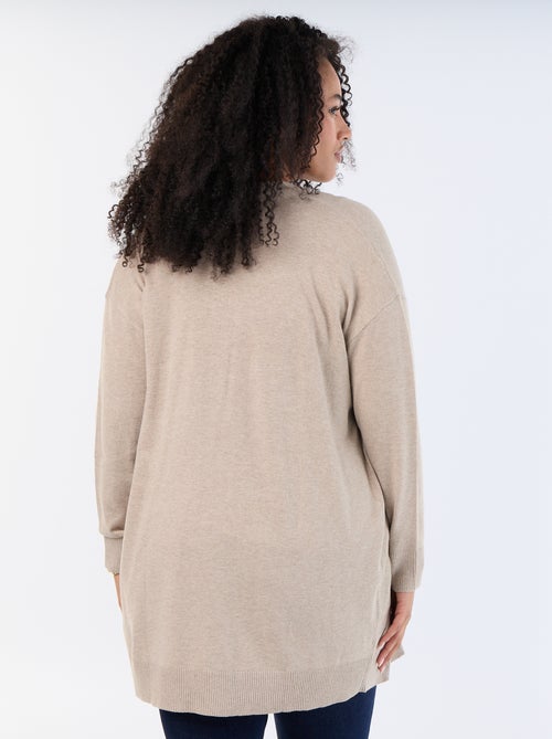 Open lang vest van fijne breistof - Kiabi
