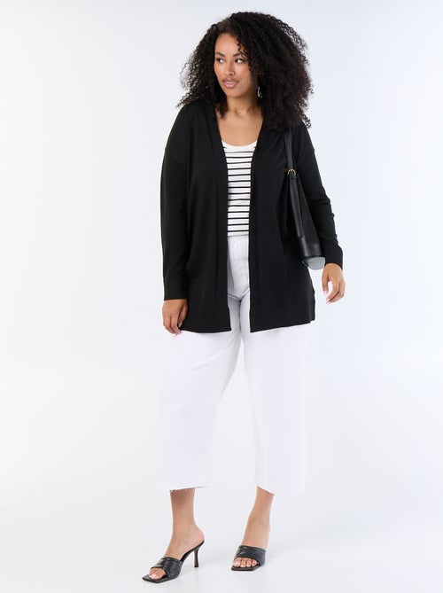 Open lang vest van fijne breistof - Kiabi Open lang vest van fijne breistof - Kiabi