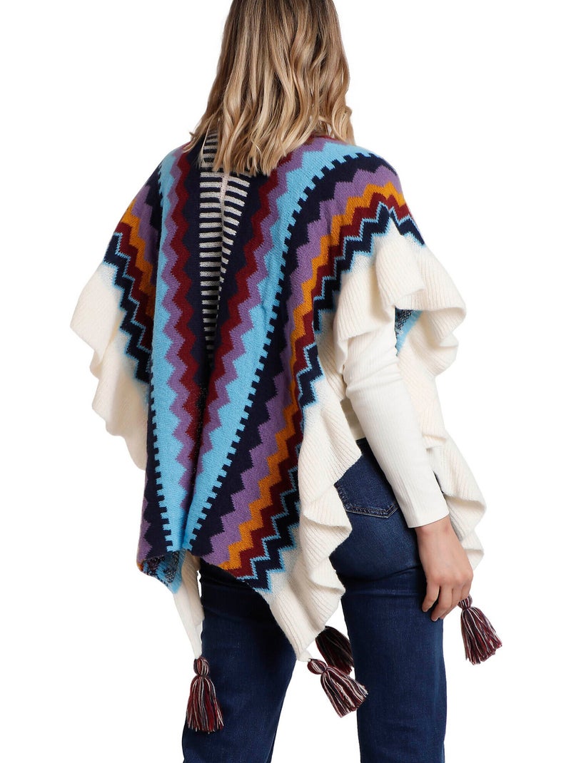 Open poncho volantes Multicolor - Kiabi