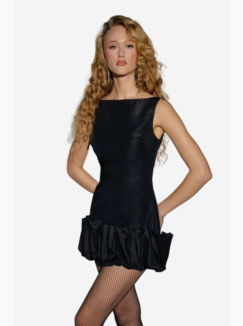 Open rug bodycon mini-jurk met ballonzoomdetail hiccup - Kiabi Open rug bodycon mini-jurk met ballonzoomdetail hiccup - Kiabi