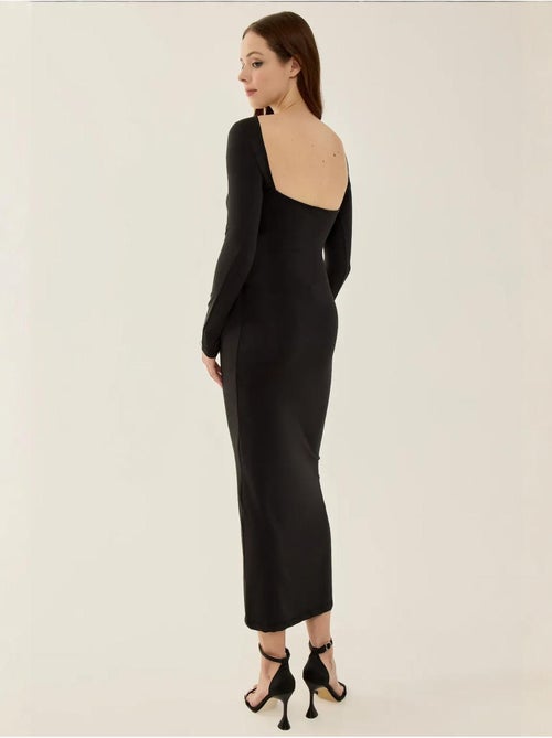 Open rug gebreide midi-jurk hiccup - Kiabi Open rug gebreide midi-jurk hiccup - Kiabi