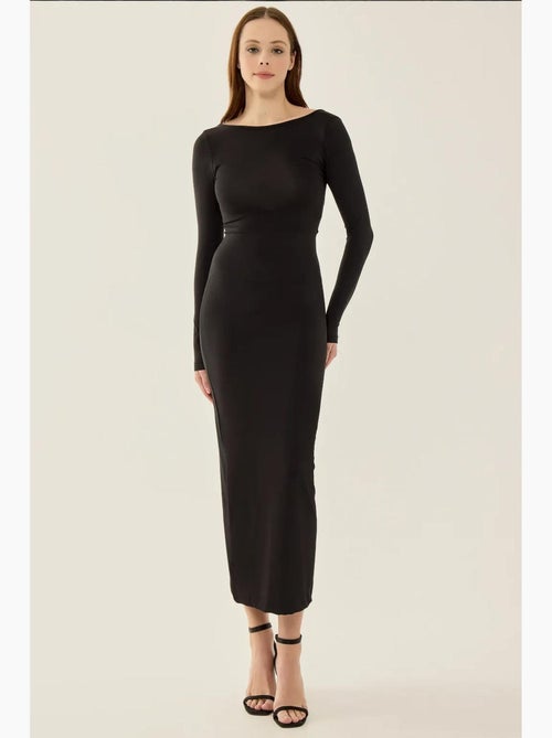 Open rug gebreide midi-jurk hiccup - Kiabi Open rug gebreide midi-jurk hiccup - Kiabi