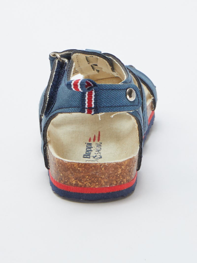 Open sandalen met kurkeffect BLAUW - Kiabi