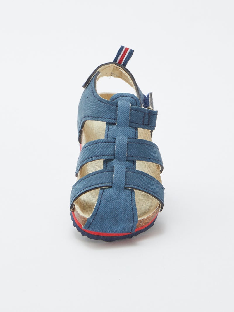 Open sandalen met kurkeffect BLAUW - Kiabi