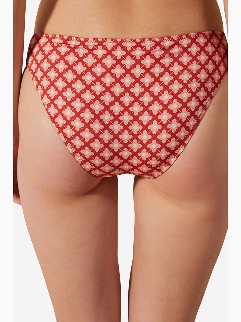 Ophelia side bikinibroekje penti Wit Rood - Kiabi