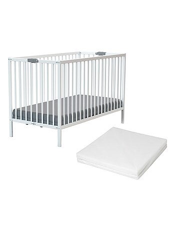 Opklapbaar houten babybedje met matras flex