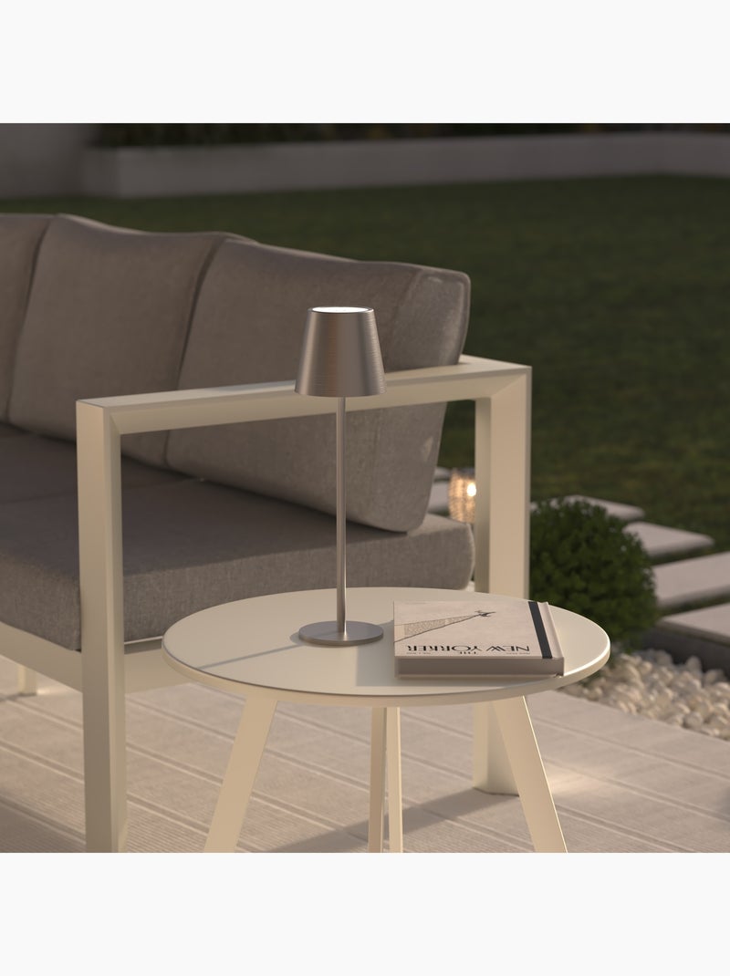 Oplaadbare led-tafellamp voor buiten Zilver - Kiabi