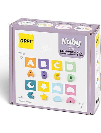Oppi® | extension kuby lettres et ciel pour boîte à formes montessori