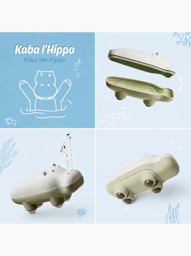 Oppi® | jouet de bain bébé massage et aspergeur d'eau kaba hippopotame Gris - Kiabi