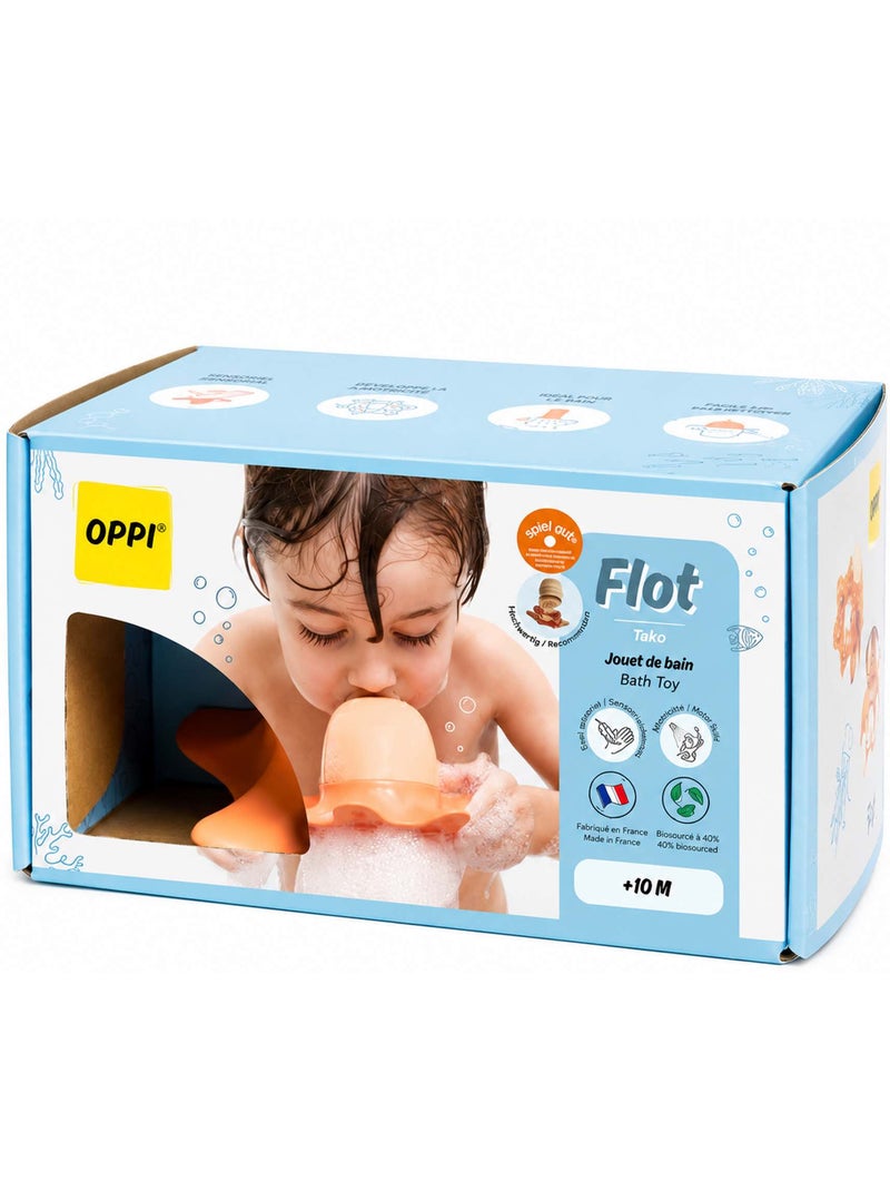 Oppi® | jouet de bain bébé mousse et douche de pluie poulpe tako Orange - Kiabi