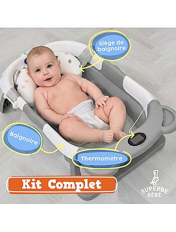 Opvouwbaar babybadje - Inclusief thermometer en badkussen - BEAR | SUPERBE BEBE