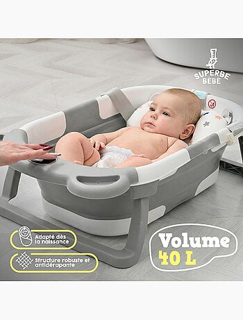 Opvouwbaar babybadje - Inclusief thermometer en badkussen - BEAR | SUPERBE BEBE