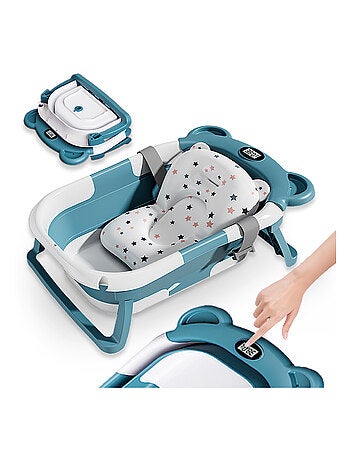 Opvouwbaar babybadje - Inclusief thermometer en badkussen - BEAR | SUPERBE BEBE
