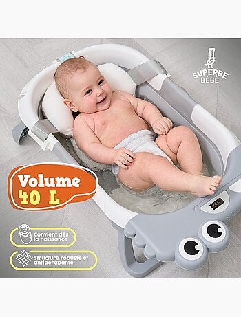 Opvouwbaar babybadje - Inclusief thermometer en badkussen - DINO | SUPERBE BEBE