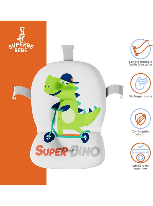 Opvouwbaar babybadje - Inclusief thermometer en badkussen - DINO | SUPERBE BEBE - Kiabi Opvouwbaar babybadje - Inclusief thermometer en badkussen - DINO | SUPERBE BEBE - Kiabi