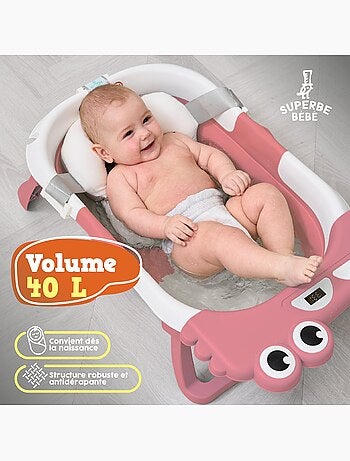 Opvouwbaar babybadje - Inclusief thermometer en badkussen - DINO | SUPERBE BEBE
