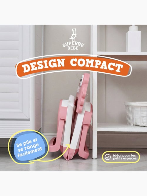 Opvouwbaar babybadje - Inclusief thermometer en badkussen - DINO | SUPERBE BEBE - Kiabi Opvouwbaar babybadje - Inclusief thermometer en badkussen - DINO | SUPERBE BEBE - Kiabi