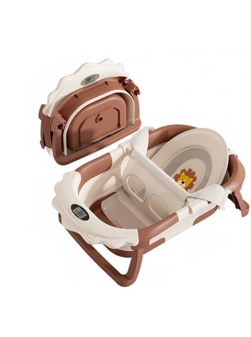 Opvouwbaar babybadje - Inclusief thermometer en badkussen - LION | SUPERBE BEBE - Kiabi Opvouwbaar babybadje - Inclusief thermometer en badkussen - LION | SUPERBE BEBE - Kiabi