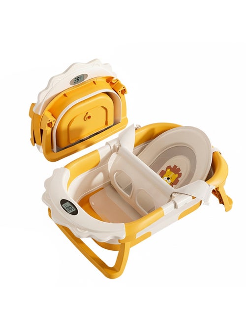 Opvouwbaar babybadje - Inclusief thermometer en badkussen - LION | SUPERBE BEBE - Kiabi Opvouwbaar babybadje - Inclusief thermometer en badkussen - LION | SUPERBE BEBE - Kiabi