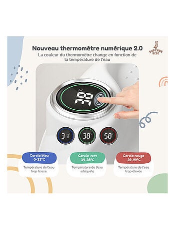 Opvouwbaar babybadje - Inclusief thermometer en badkussen | SUPERBE BEBE