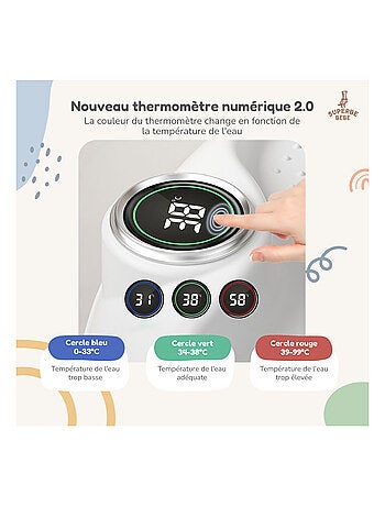 Opvouwbaar babybadje - Inclusief thermometer en badkussen | SUPERBE BEBE