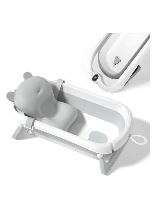Opvouwbaar babybadje - Inclusief thermometer en badkussen | SUPERBE BEBE - Kiabi Opvouwbaar babybadje - Inclusief thermometer en badkussen | SUPERBE BEBE - Kiabi
