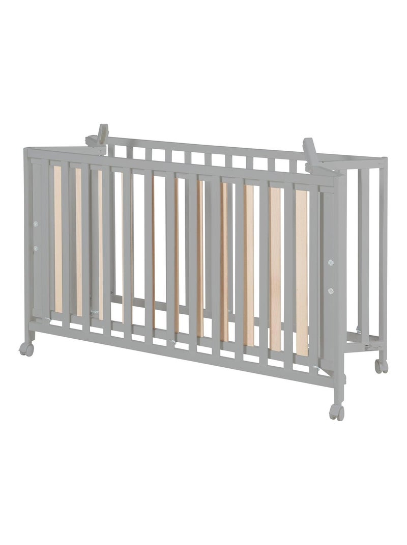 Opvouwbaar babybed 60 x 120 met wieltjes en in hoogte verstelbaar 'Fold Up' ROBA Taupegrijs - Kiabi