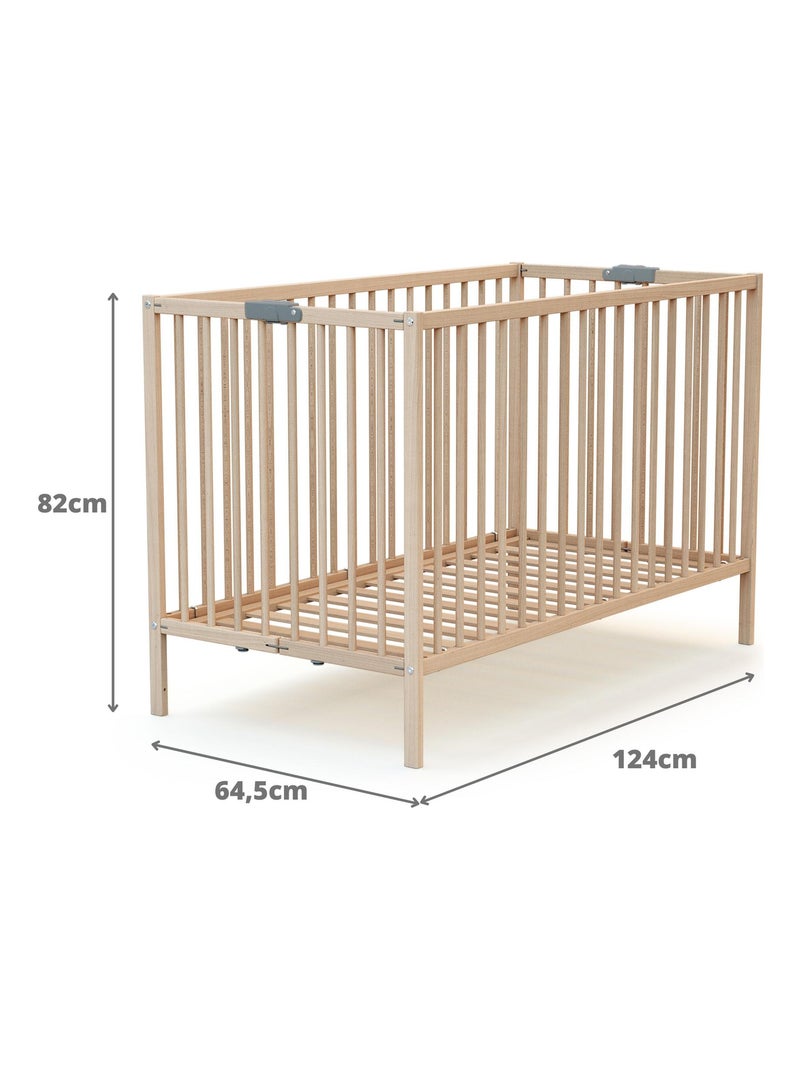 Opvouwbaar kinderbed in hout flex Hazelnootbruin - Kiabi